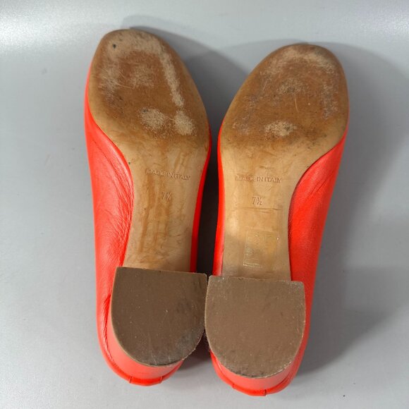 Everlane Women's Red The Italian Leather Day Heel Size 7 1/2 - Picture 10 of 15